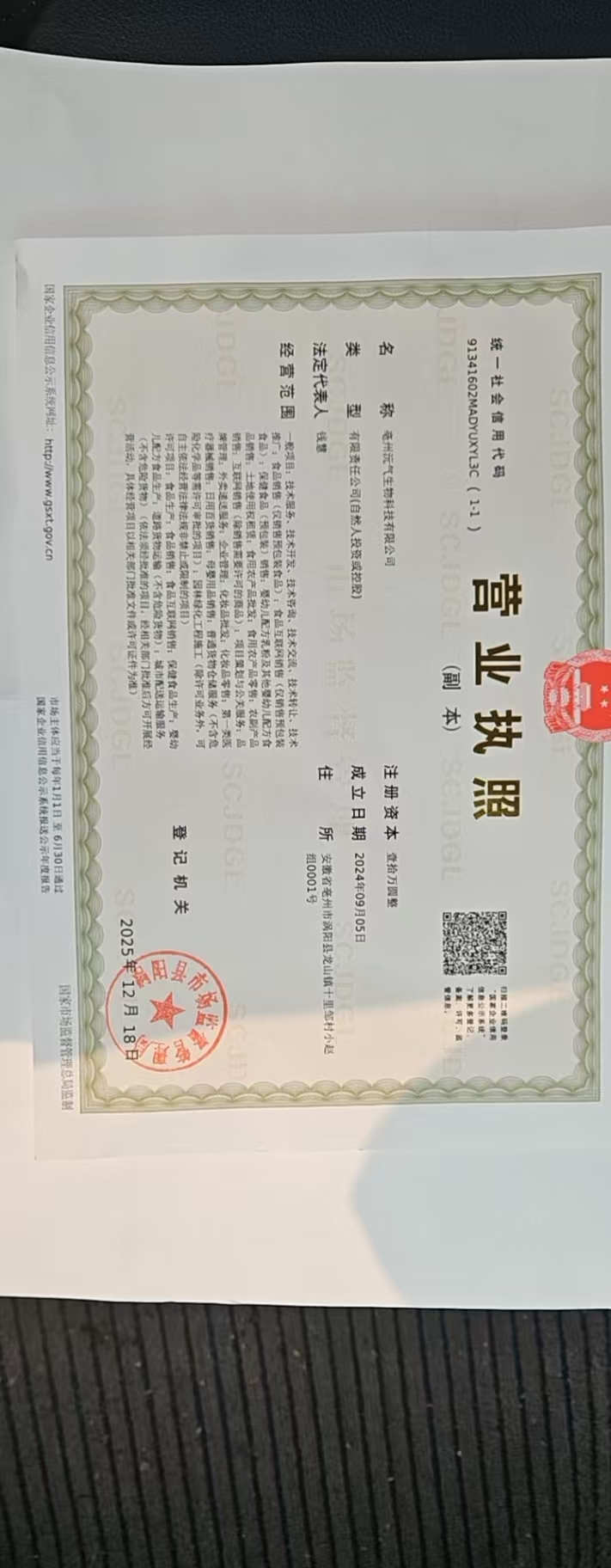 营业执照